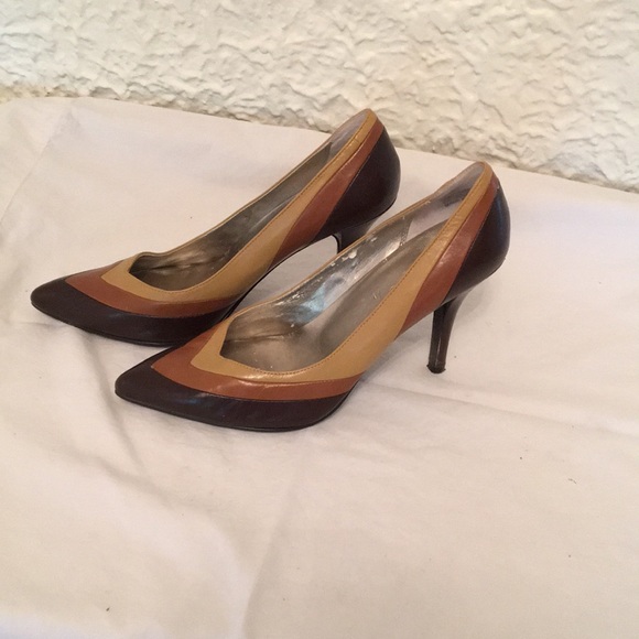 Maripe brown leather heels - Picture 3 of 9